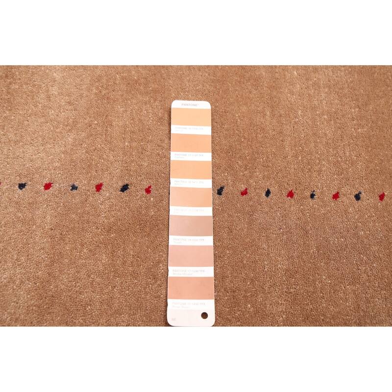 ECARPETGALLERY Hand Loomed Kashkuli Gabbeh Brown Wool Rug - 5'0 x 7'10