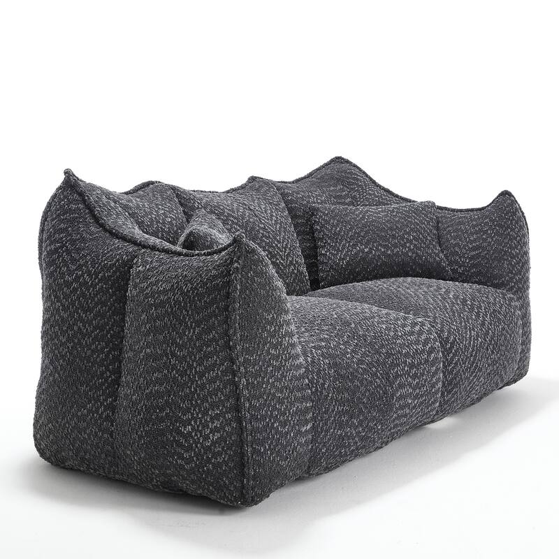 Beanbag Chair with High Resilience Foam Core. The Square Recliner Sofa Is Ideal for Family Members And Friends Engaged in Games