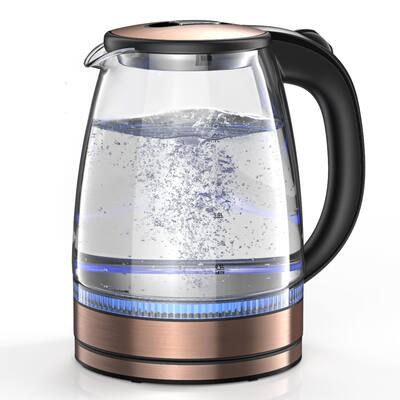 1.7L Cordless Teapot Tea Heaterwith Blue LED Indicator Light