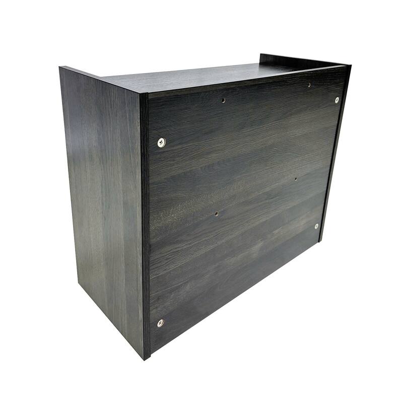 Compact Dark Gray Nightstand with Smooth-Glide Drawer
