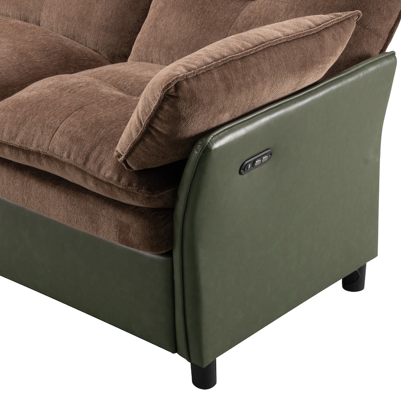 3 Seater Modern Soft Upholstered Power Reclining Sofa for Living Room