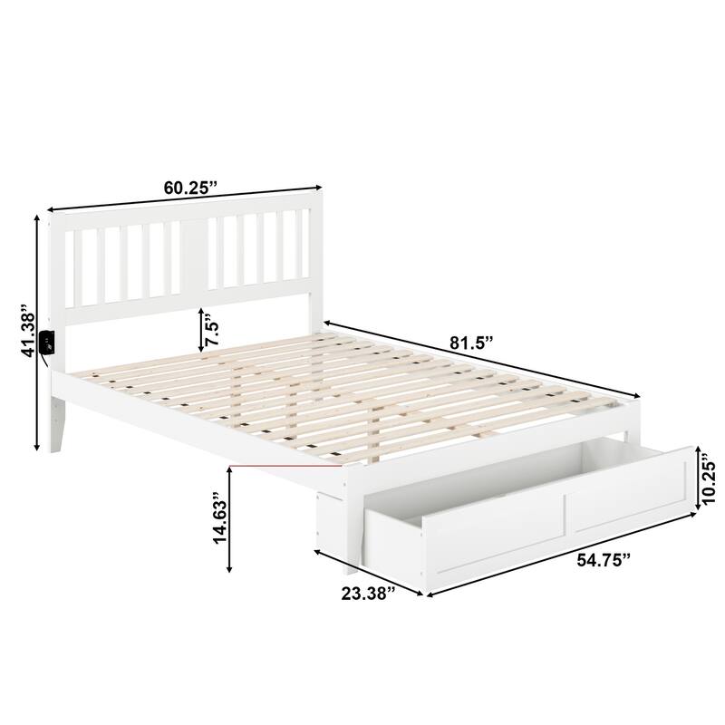 Tahoe Bed with Foot Drawer and USB Turbo Charger