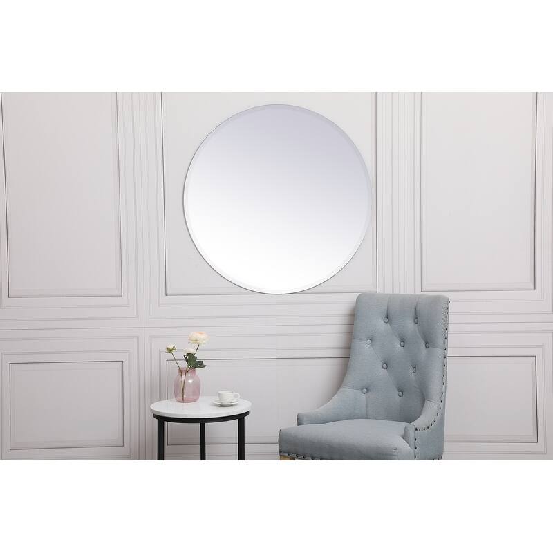 Modern 32 in. Contemporary Mirror in Clear
