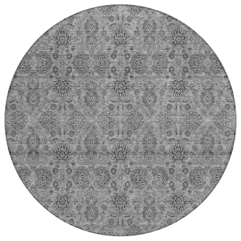 Machine Washable Indoor/ Outdoor Chantille Traditional Floral Rug