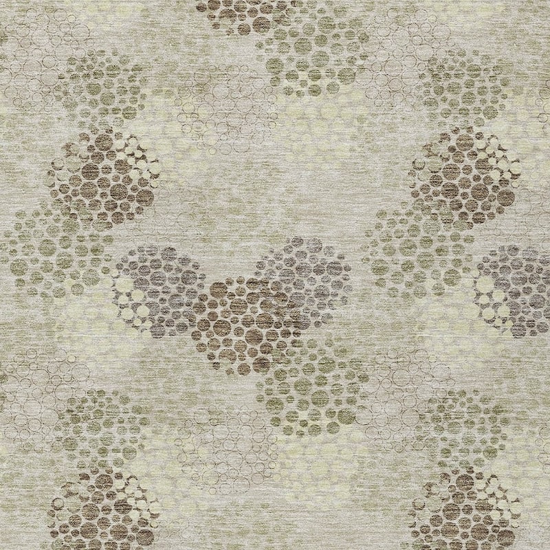 HomeRoots Polka Dot Transitional Rectangle Outdoor Rug