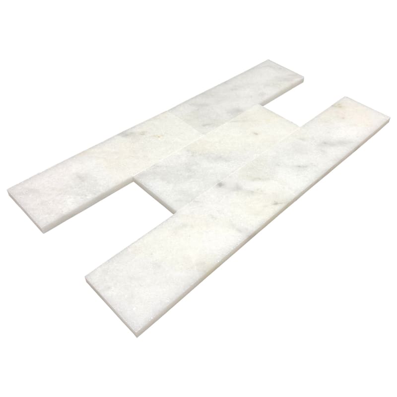 Pale Gray Marble 3" x 9" Honed Tile