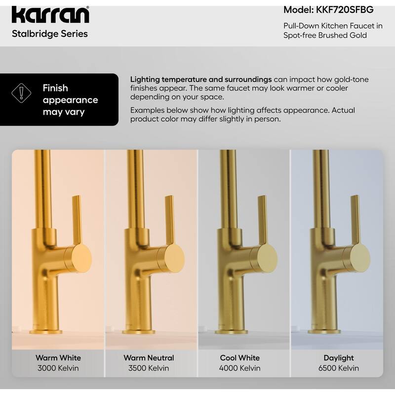 Karran USA KKF720 Stalbridge 1.8 GPM Single Hole Pull Down Kitchen