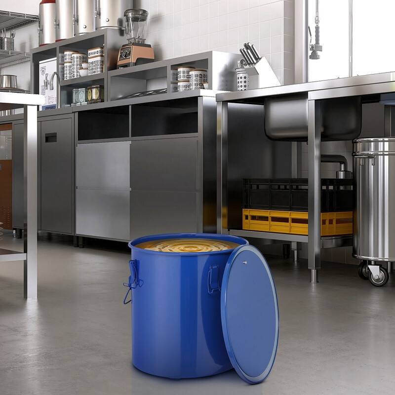 8 Gallon Fryer Oil Disposal Carbon Steel Fryer Grease Bucket