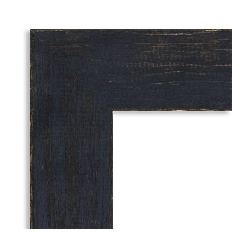 Shiplap Navy Wood Framed Grey Corkboard Bulletin Board