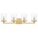 preview thumbnail 2 of 22, Quoizel Abner Steel 4-light Bath Light