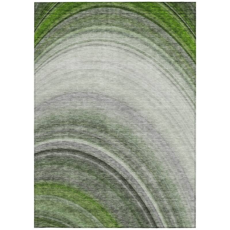 HomeRoots Abstract Transitional Rectangle Outdoor Rug