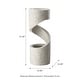 preview thumbnail 26 of 53, Glitzhome Modern Minimalist Spiral LED Polyresin Outdoor Fountain with Small Planter White - 32-inch