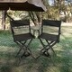 preview thumbnail 4 of 7, Set of 2-Black, Casual Home Director's Chair, Foldable Style - 15.75”L x 20.87”W x 46.06”H
