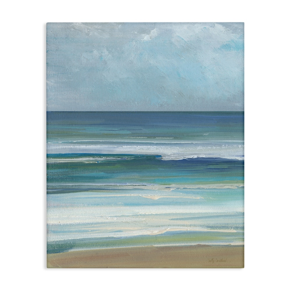 Stupell Calming Beach Wave Visage Canvas Wall Art Design By Sally Swatland