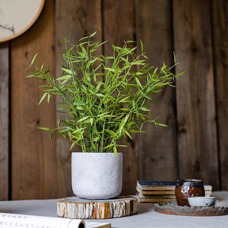 RusticReach Realistic Mini Bamboo Leaf Potted Plant