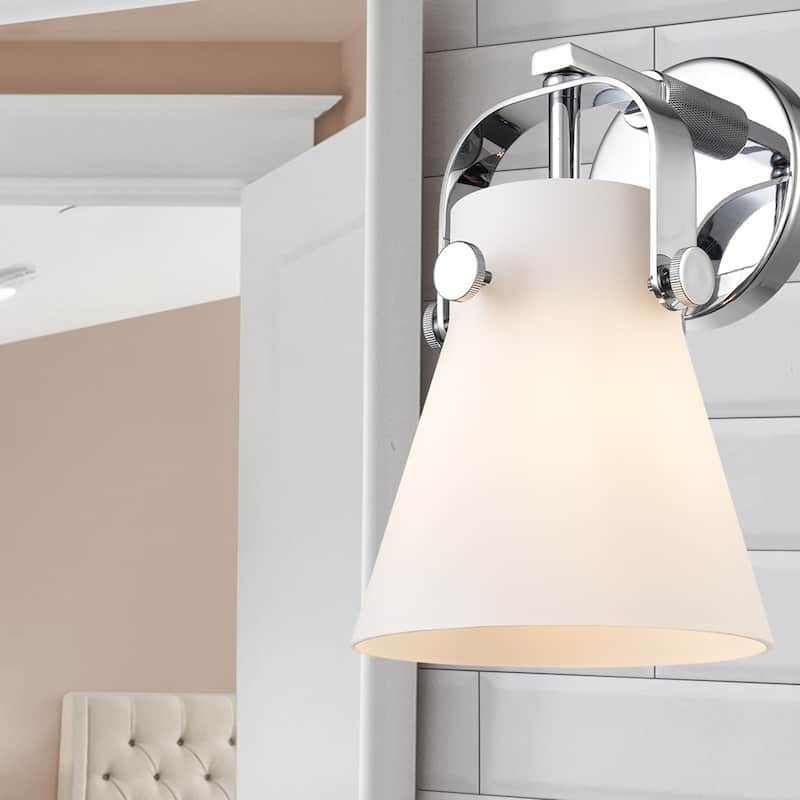 Innovations Lighting 423-1W-10-7 Pilaster II Cone Sconce Pilaster II