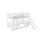 preview thumbnail 54 of 58, Twin Over Twin Bunk Bed with Slide,Ladder,Door,Safety Guardrails,Floor