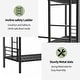 preview thumbnail 5 of 14, Black Twin over Twin Size Metal Bunk Bed with Ladder and high Guardrail, Able to Split, Metal Bunk Bed, Storage Space