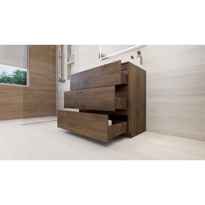 Aron 36'' Freestanding Vanity with Reinforced Acrylic Sink