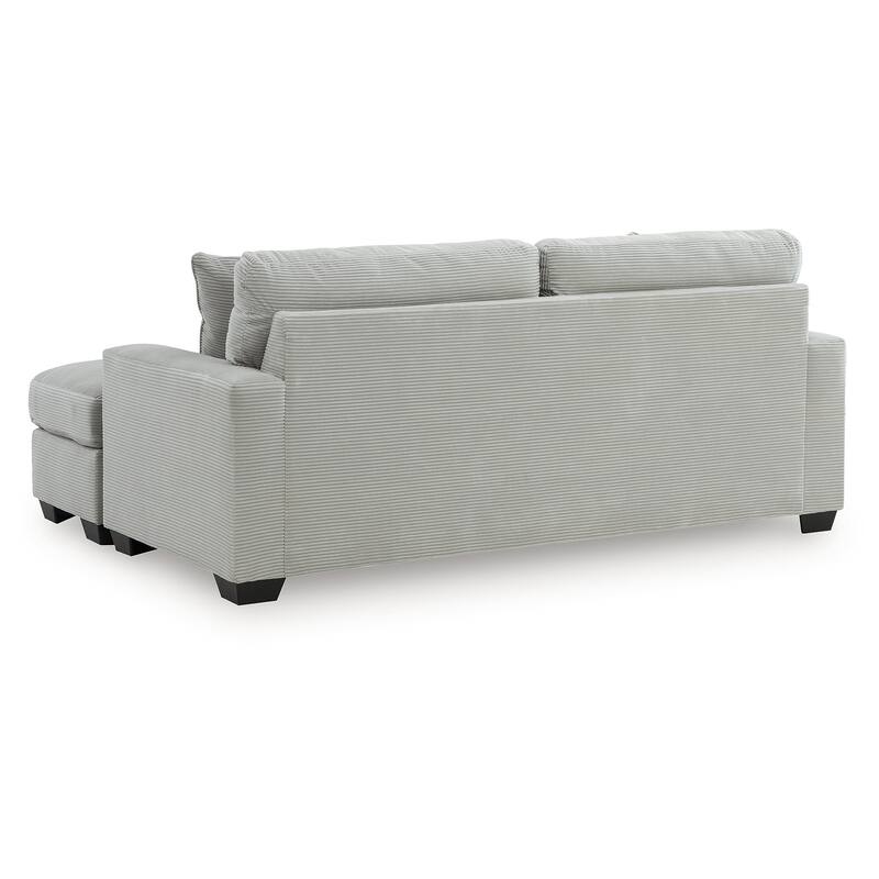 Signature Design by Ashley Ammon Light Gray Sofa Chaise - 85"W x 62"D x 40"H