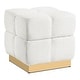 preview thumbnail 14 of 17, Furniture of America Soren Modern 18-inch Boucle Storage Ottoman with Biscuit Tufting