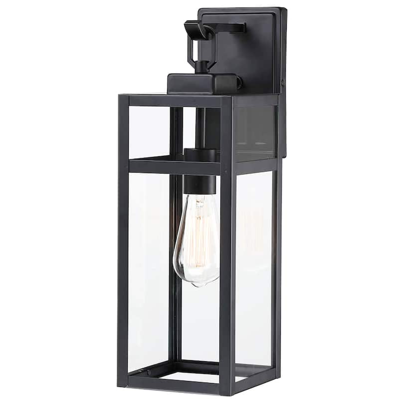 2 Pack Matte Black Outdoor Wall Light - 5.9"x7.76"x17.99"