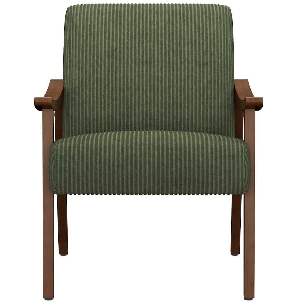 Yaheetech Mid-Century Upholstered Corduroy Fabric Armchair for Living Room, Bedroom