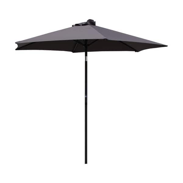 Shop Black Friday Deals On International Caravan St Kitts 8 Foot All Weather Crank And Tilt Patio Umbrella Overstock 2334485