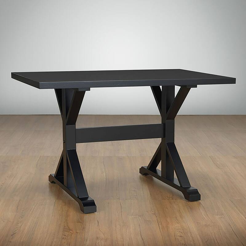 X-Shaped Trestle Table - 48" - Antique Black