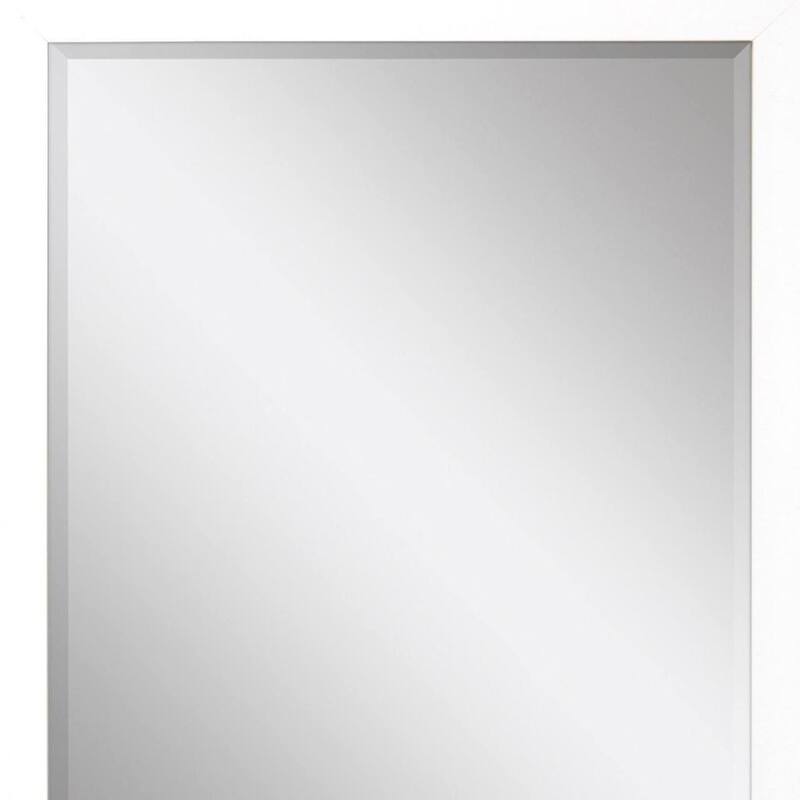 HomeRoots 31" White Framed Accent Mirror - 25.00 in. x 31.00 in. x 2.00 in.