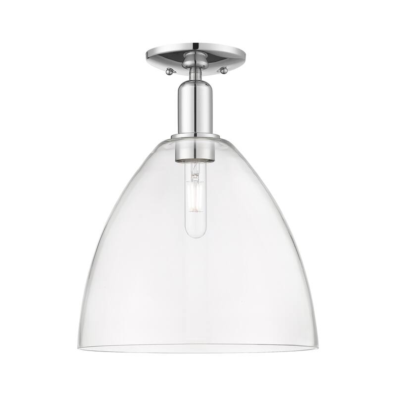 Innovations Lighting Endless Possibilities Arcadia - Bristol - 1 Light 12" Semi-Flush Mount - Clear/Polished Chrome