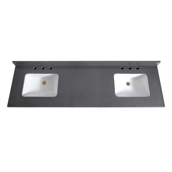 Avanity VUT73-R 73" Quartz Vanity Top with Backsplash and Dual Undermount Sinks