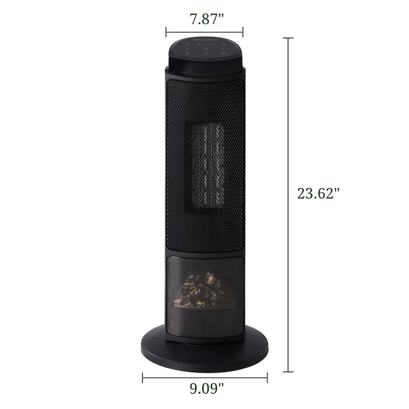 Space Heater, Electric Heaters with Thermostat and Remote, 12H Timer, 1500W PTC Ceramic Fast Safety Heat for Office Bedroom Home