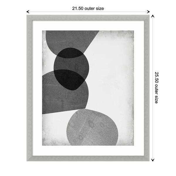 Grey Shapes Ii By Jennifer Goldberger Framed Wall Art Print Overstock 32867893