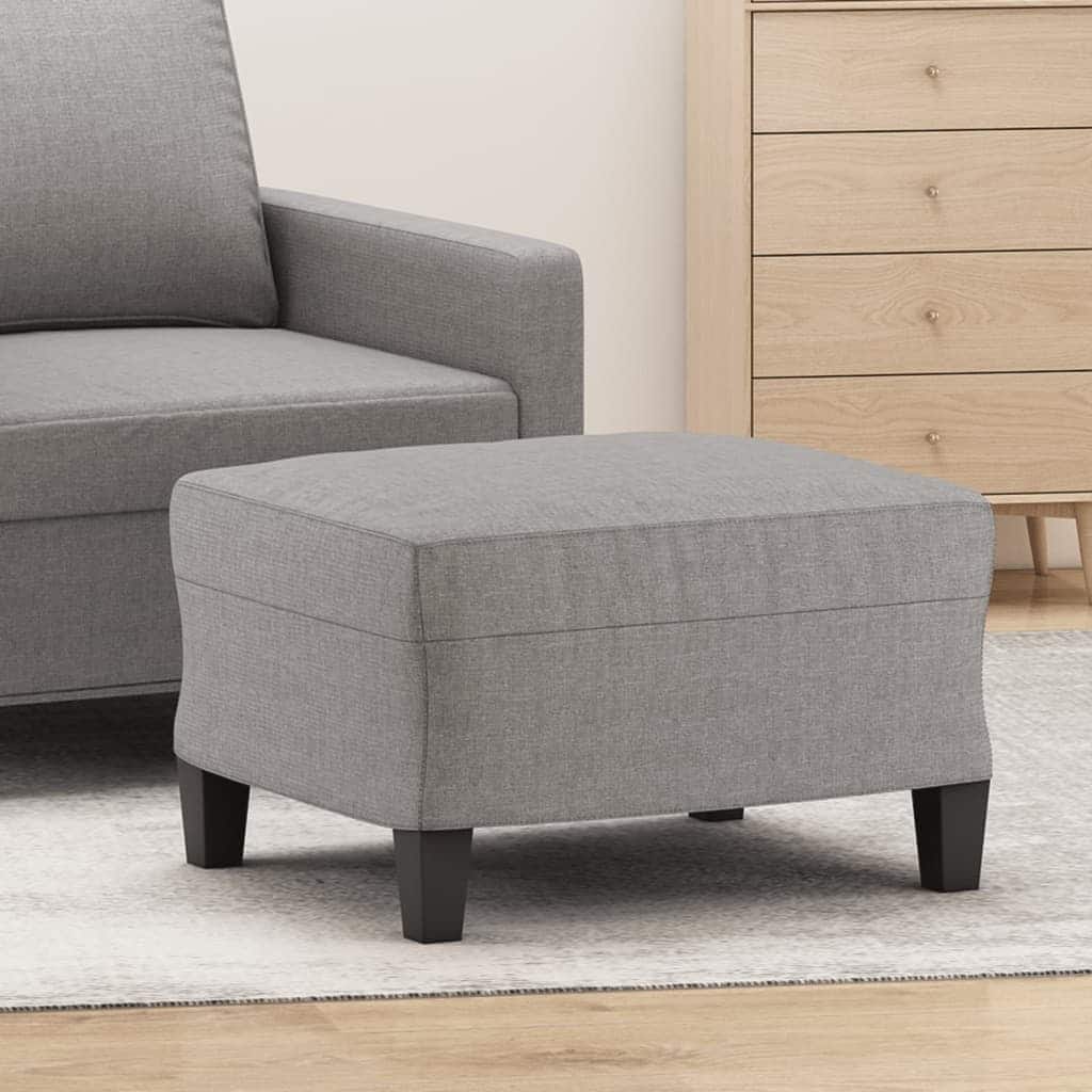 vidaXL Footstool Dark Gray/Light Gray 23.6"x19.7"x16.1" Fabric