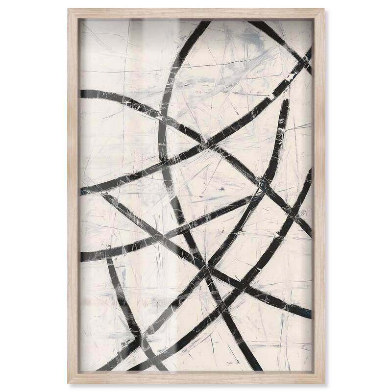 Intersecting Lines I Shadowbox by Art Remedy - Natural - 30" x 45"