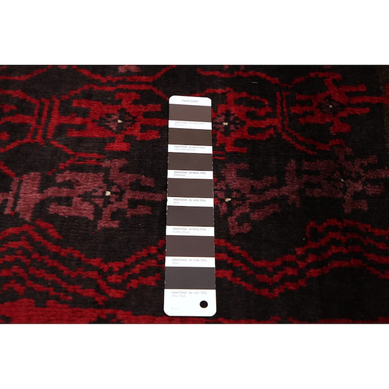 ECARPETGALLERY Hand-knotted Baluch Black, Red Wool Rug - 3'1 x 5'9