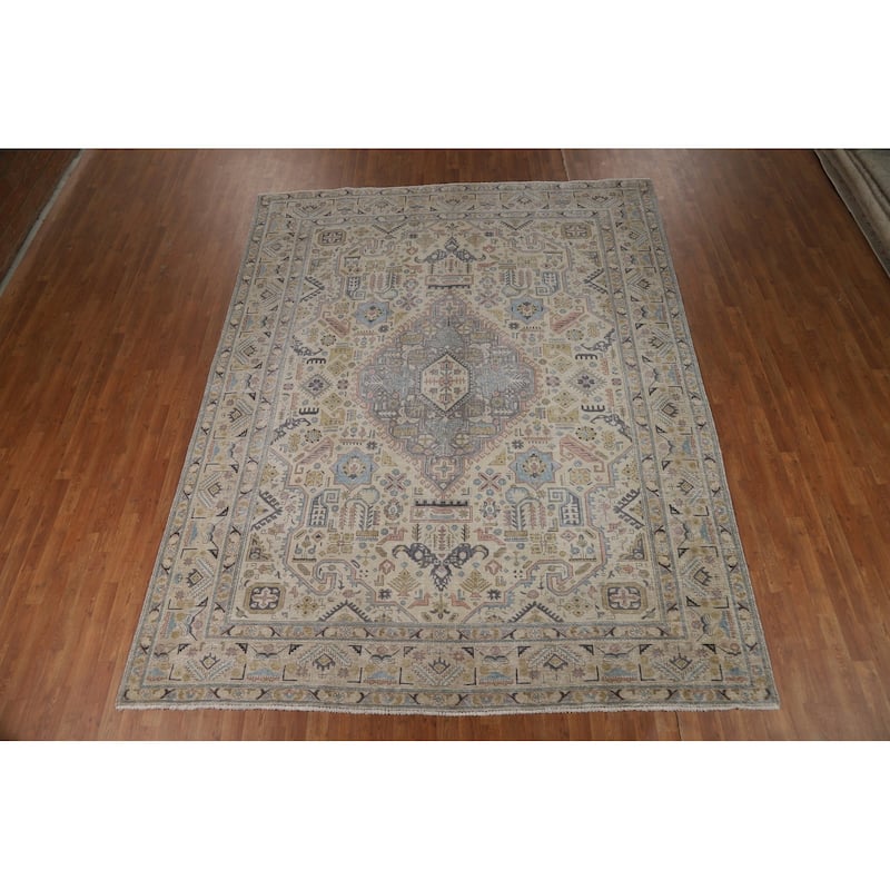 Beuge Tabriz Persian Rug Traditional Hand-Knotted Wool Carpet - 8'8"x 11'2"