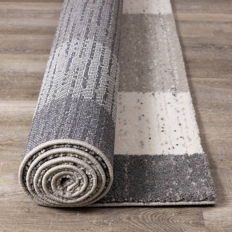 Ryan Collection - Cream/Grey Rectangles Rug