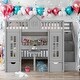 preview thumbnail 20 of 37, Unique Design Full-Over-Full Bunk Bed with Changeable Table, Bunk Bed Turn into Upper Bed and Down Desk Grey