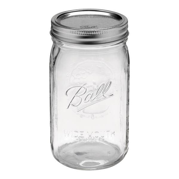 Ball 67000 Wide Mouth Mason Jars, Quart (32 Oz), Box of 12 - On Sale ...