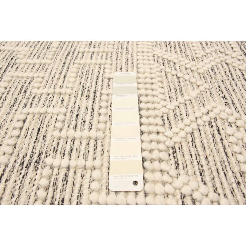 ECARPETGALLERY Braid weave Sienna Cream Wool Rug - 5'1 x 8'0