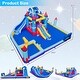 preview thumbnail 16 of 18, Rocket Theme Inflatable Water Slide Park With 1100W Blower