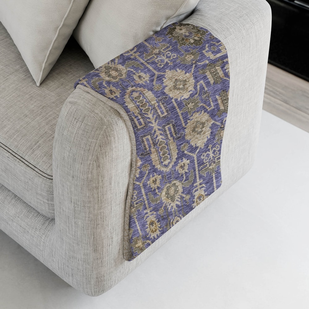 Premium Machine Washable Boho Global Sherpa Throw Blanket