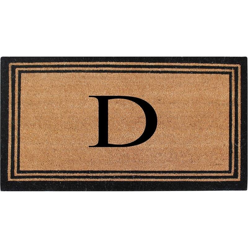 Pure Natural Coir Doormat with Heavy Duty PVC Backing,0.75 Inch Pile Height, Perfect for Outdoor Use