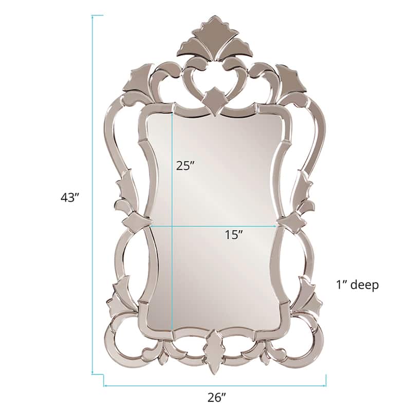 Allan Andrews Contessa Accent Wall Mirror - mirrored