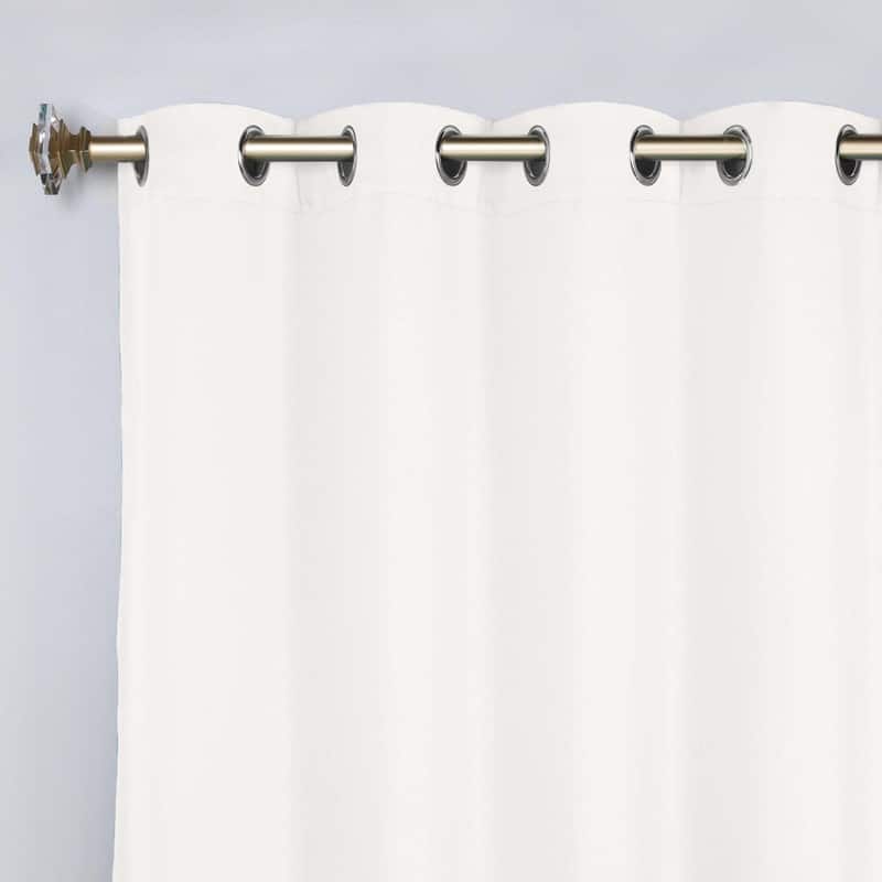 Superior Modern Solid Washable Room Darkening Curtains, Set of 2 Panels