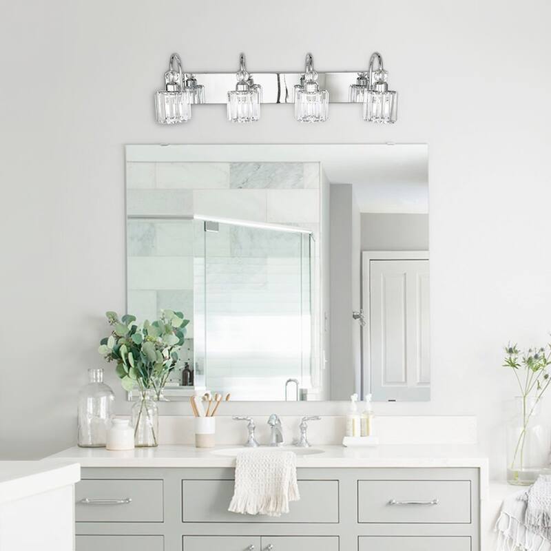 Dimmable Vanity Light With Crystal Accent