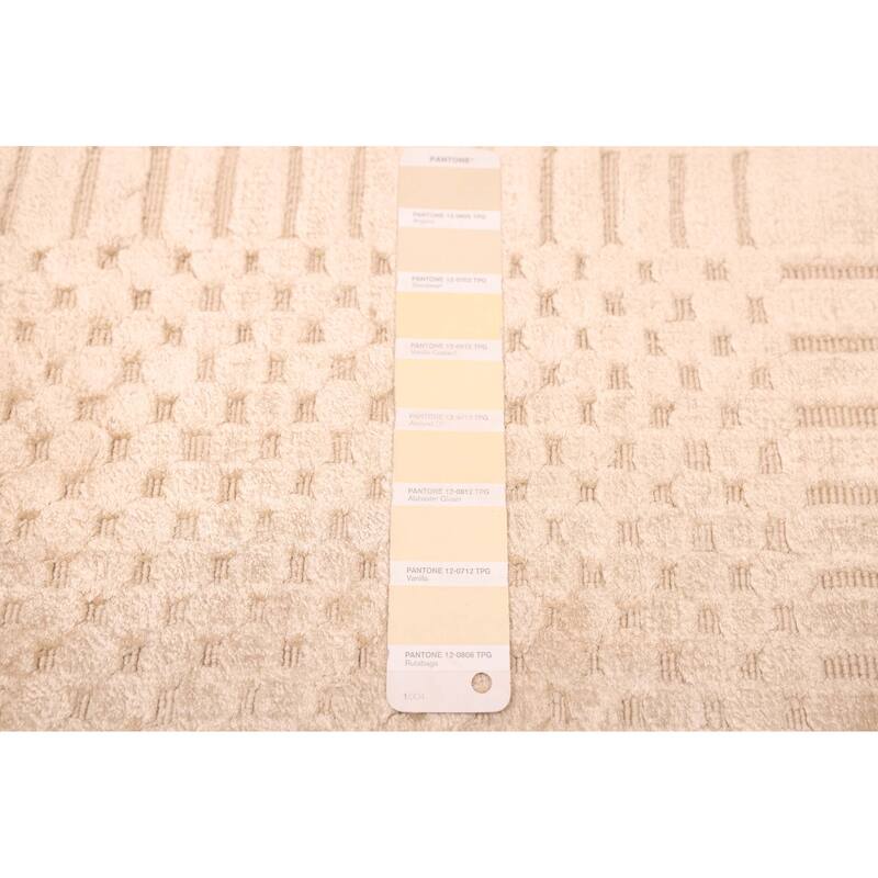 ECARPETGALLERY Hand Loomed Loreto Cream Viscose Rug - 5'5 x 8'0