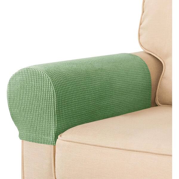 CHUN YI Set of 2 Stretch Sofa Armrest Covers with Free Pins Bed Bath